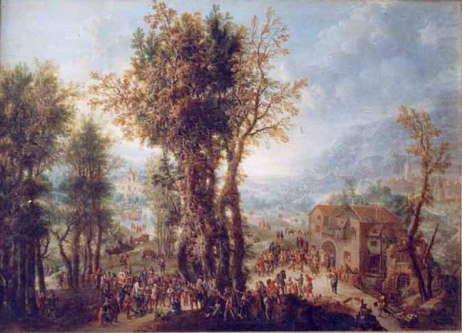 Folk Party near a Mill, oil on copper, in the collection of the Brukenthal National Museum, Paolo Alboni